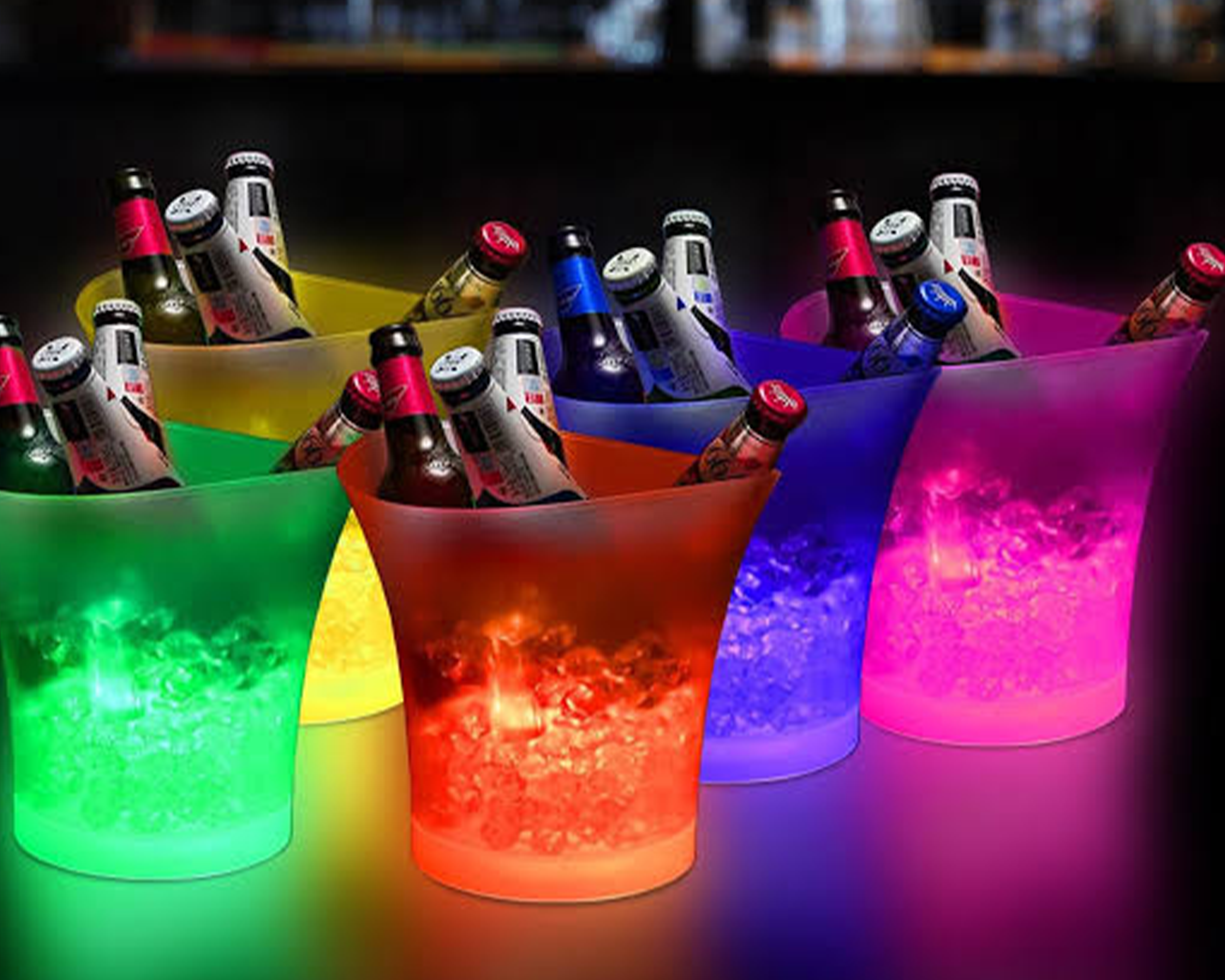 Image of an equipment named LED Buckets available for rent at Amplify Marketing